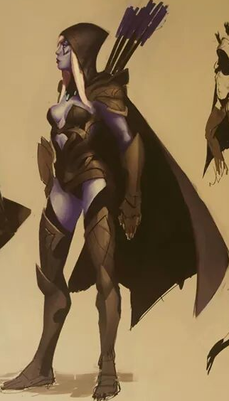 Drow Ranger🧞‍♀️Concept Art🔢1